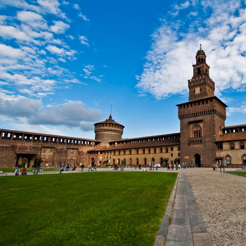 Visit the medieval Sforza Castle